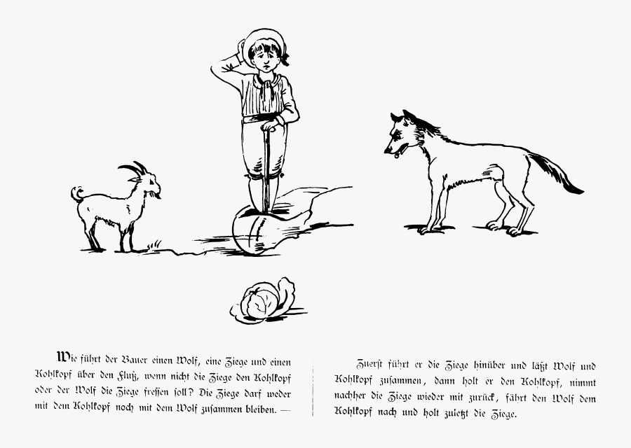 Marie Von Olfers Malfibel - Goat And Boy To Drawing, Transparent Clipart