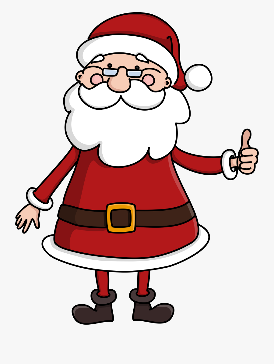 Clip Art Cute Thumbs Up - Santa Thumbs Up Clip Art, Transparent Clipart