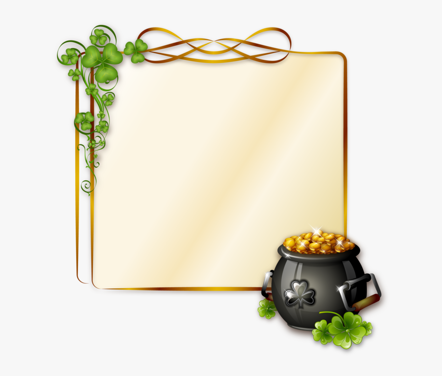 St Patrick's Day Blessings Gold, Transparent Clipart