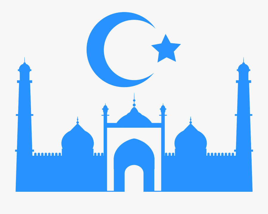 هلال رمضان مع مسجد, Transparent Clipart