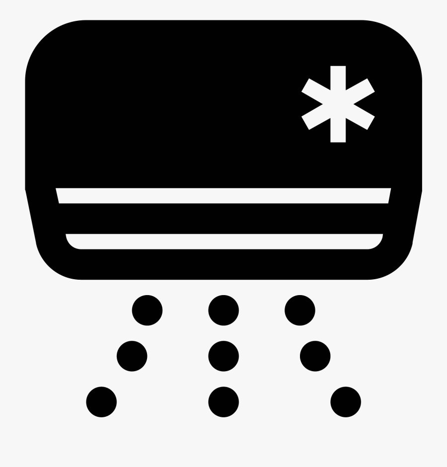 Clip Art Black And White Vector Systems Air Conditioning - Air Condition Icon, Transparent Clipart