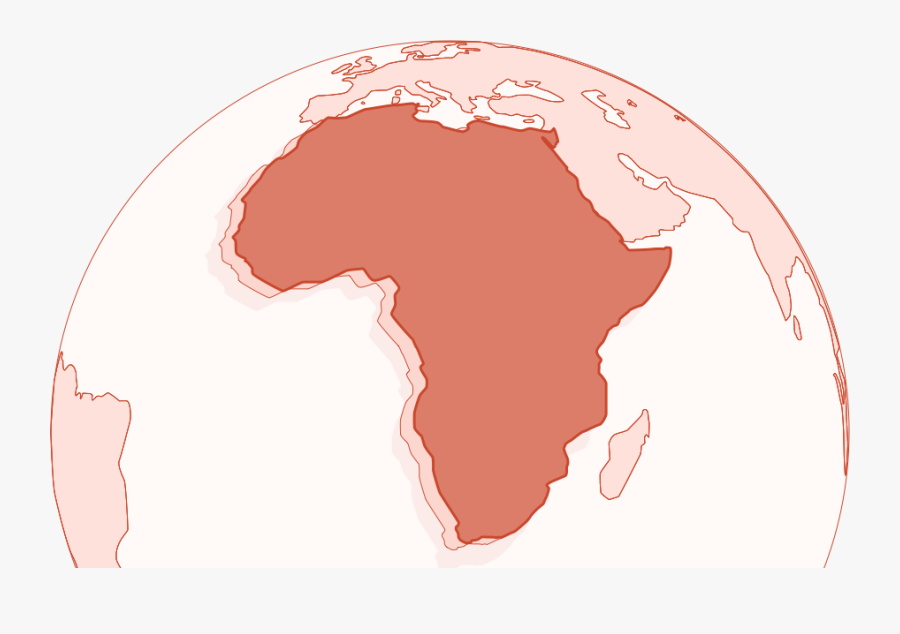 African Continent Centered On Globe - African Charter On The Rights And Welfare, Transparent Clipart
