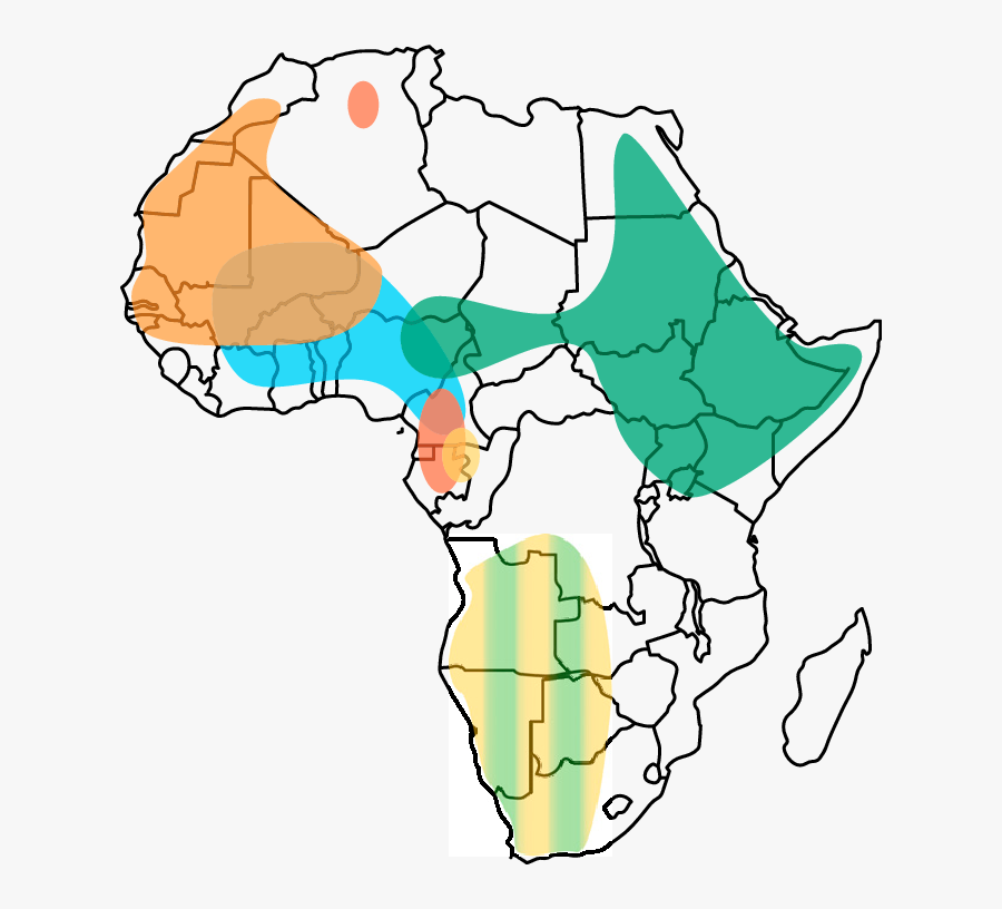 Transparent Continents Clipart - Haplogroup Map Of Africa, Transparent Clipart