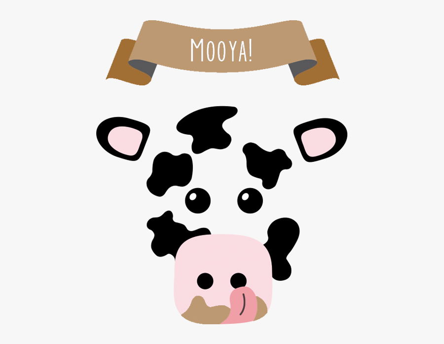 Cow Bottle Label, Transparent Clipart