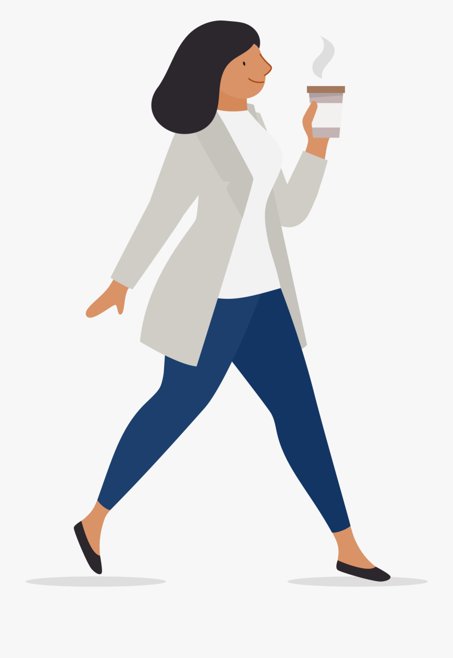 Transparent Woman Walking Png - Illustration, Transparent Clipart