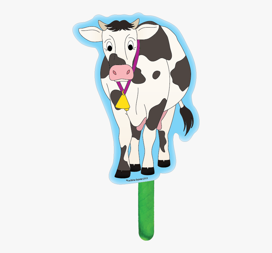 Stick Puppet Of Cow, Transparent Clipart