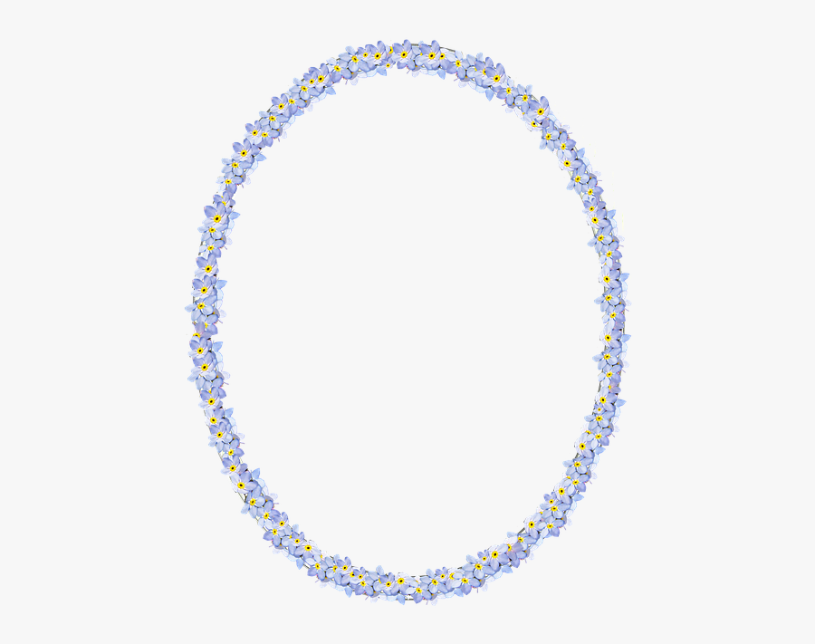 Frame, Floral, Forget Me Not, Decorative - Circle, Transparent Clipart