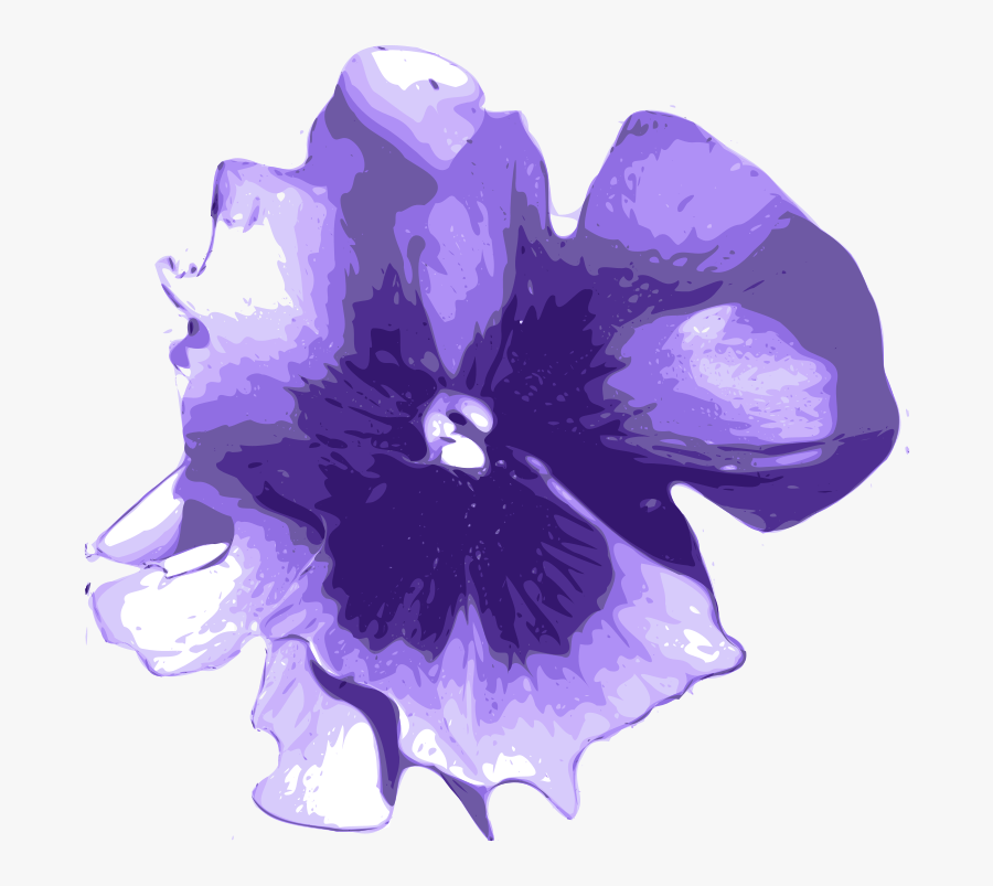 Purple Watercolor Flowers Png, Transparent Clipart