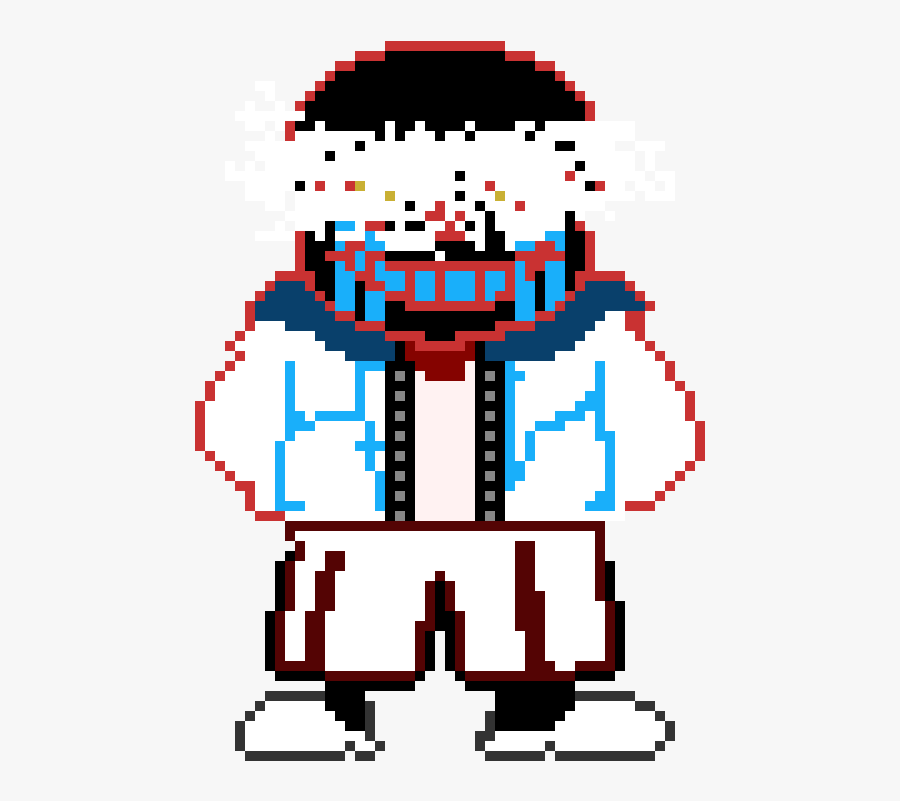 Corrupted Errortale Sans - Blue Eye Sans Undertale, Transparent Clipart