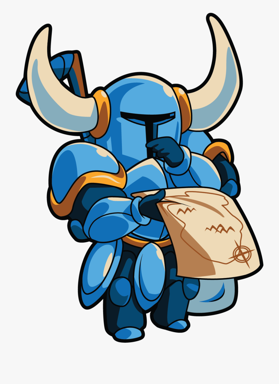 Shovel Knight With Map, Transparent Clipart