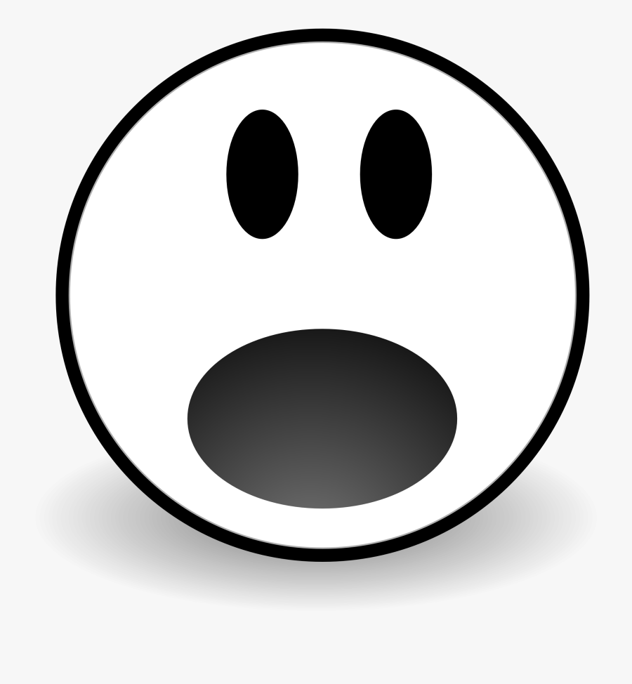 Scared Face Clipart - Scared Face Clipart Black And White, Transparent Clipart