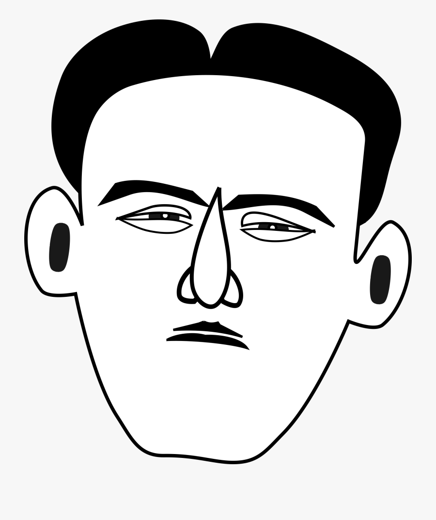 Emotion,art,monochrome Photography - Sad Man Face Clipart, Transparent Clipart