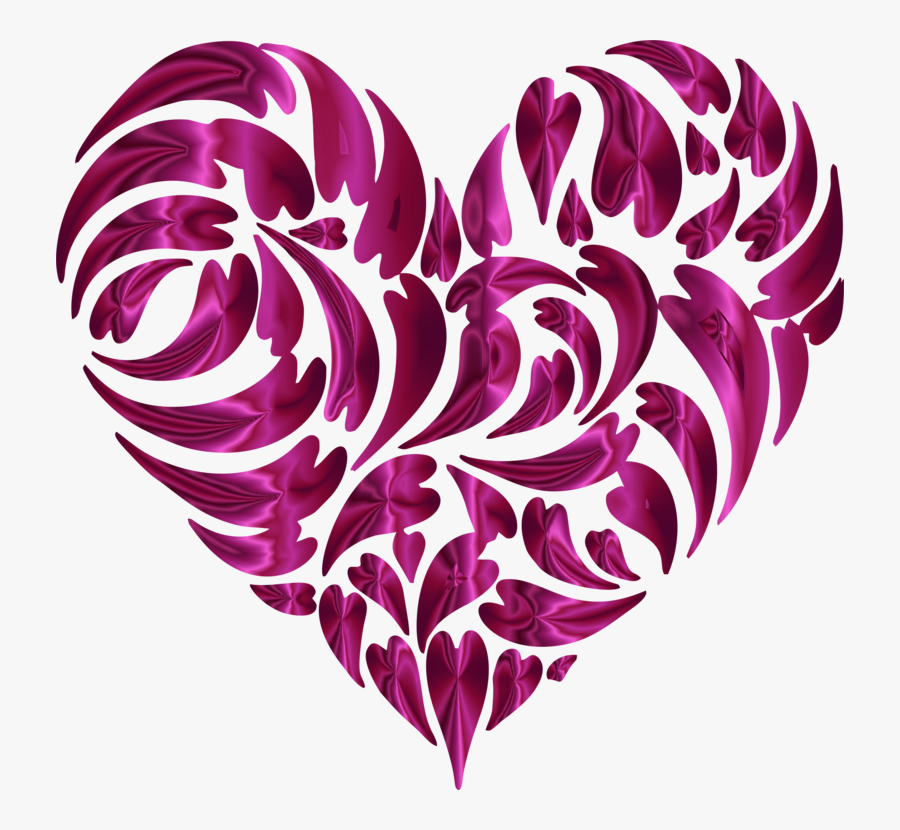 Pink,heart,leaf - Red Heart With Music Notes, Transparent Clipart