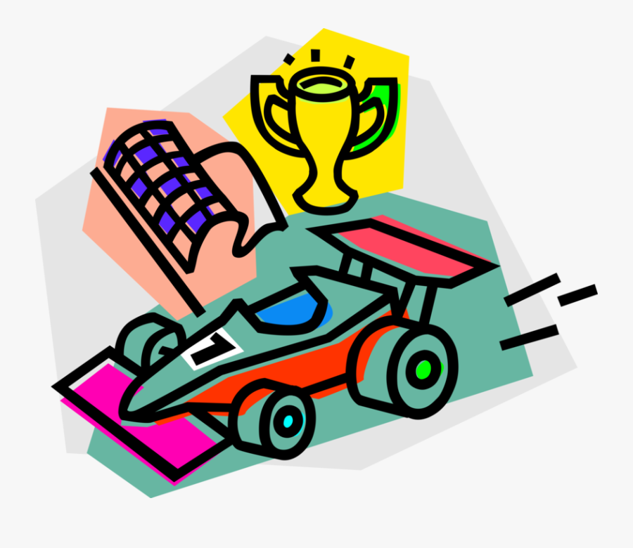 Vector Illustration Of Auto Racing Formula One Race, Transparent Clipart