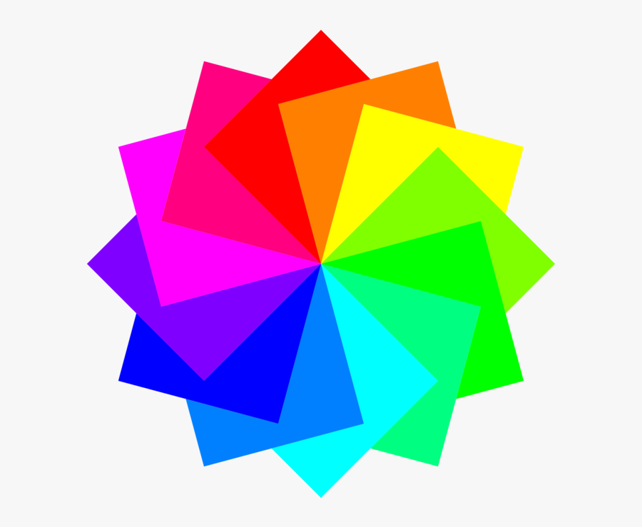 Rainbow Rose Petal Flower Clip Art Christmas Computer - Rainbow Design Flower Png, Transparent Clipart