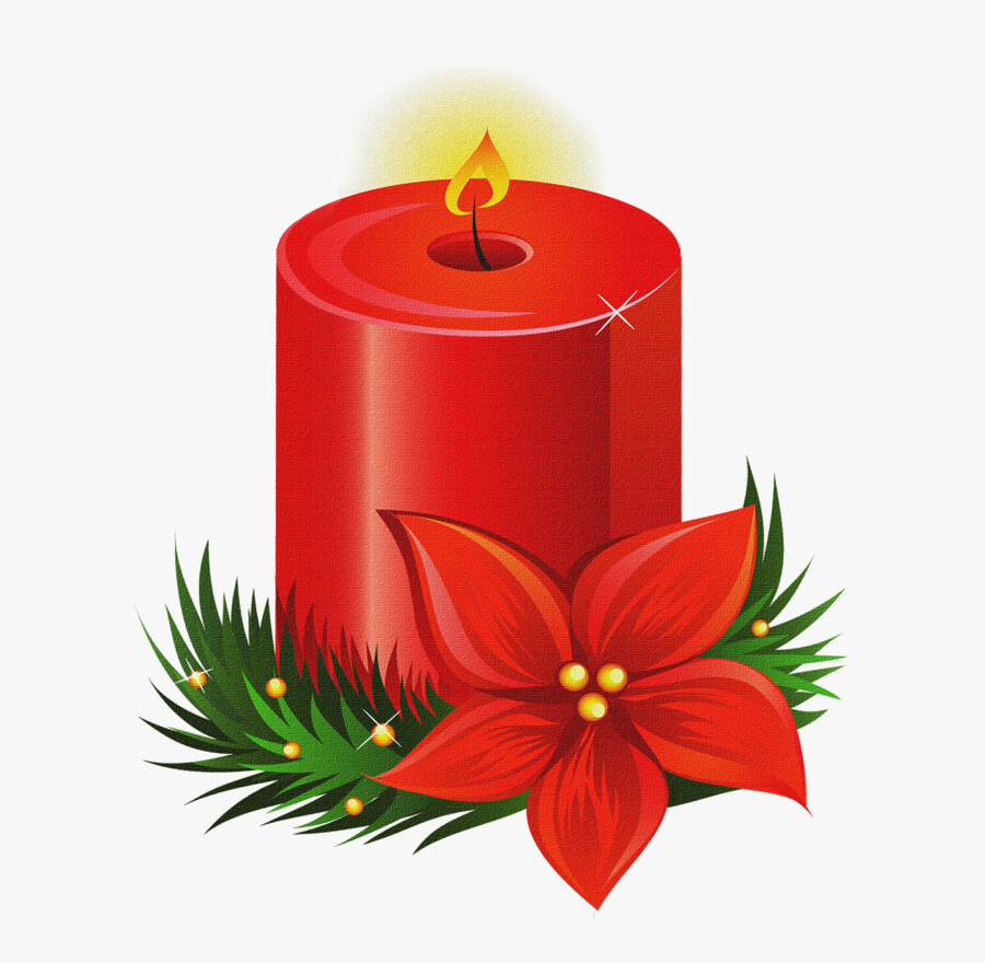 Mis Laminas Para Decoupage Clip Art, Navidad And Decoupage - Single Christmas Candle Clipart, Transparent Clipart