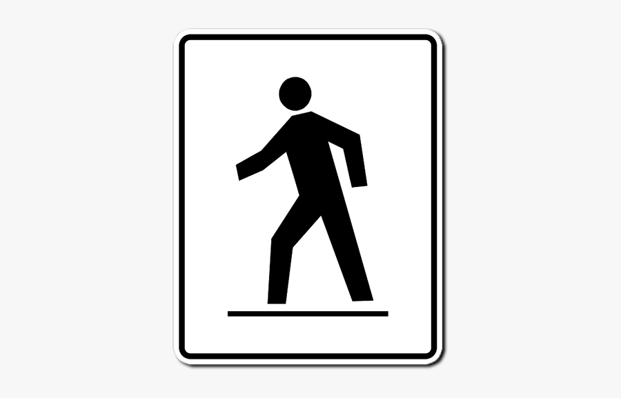 Danger Clipart Crosswalk - Pedestrian Crossing Sign, Transparent Clipart