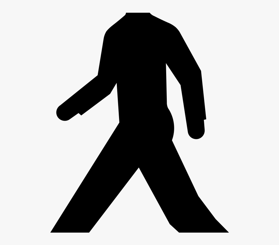 Pedestrian Crossing Sign 2 - Guy Walking Clipart, Transparent Clipart