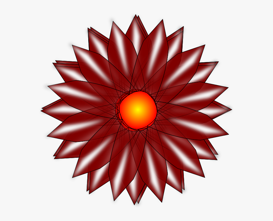 Red Flower - Vector Graphics, Transparent Clipart