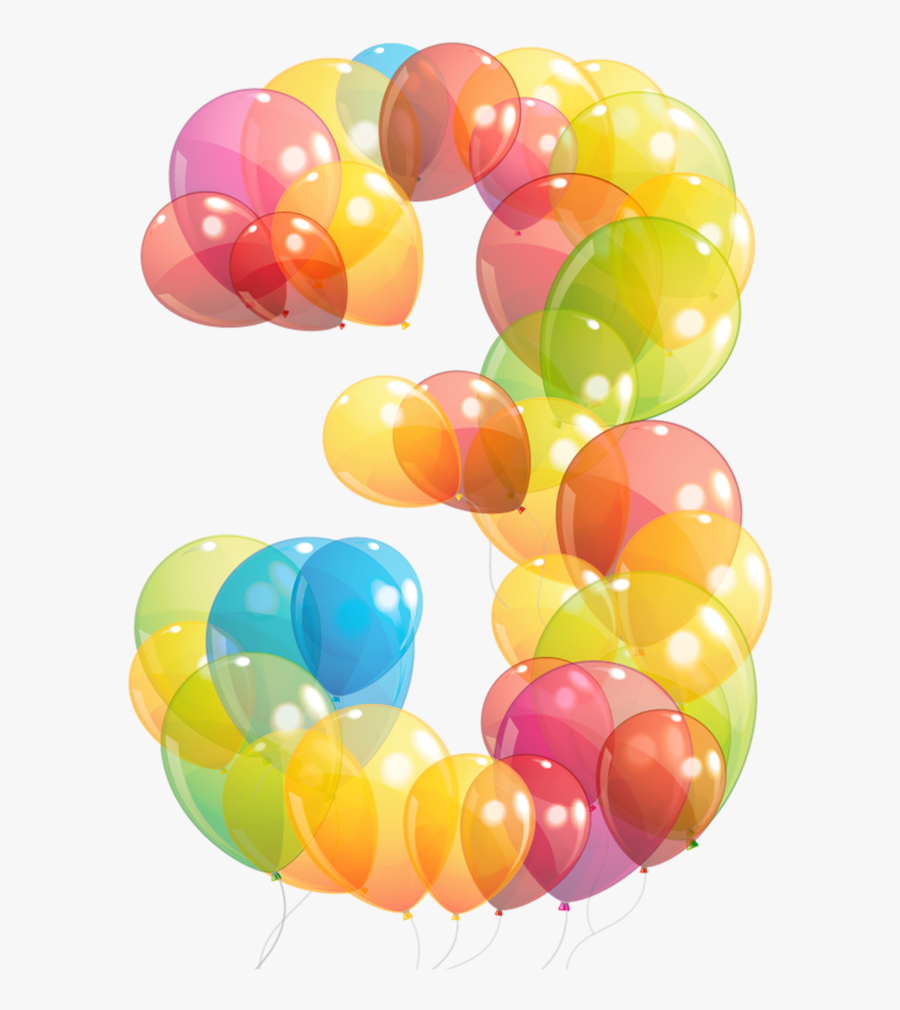 Balloons Numbers Clip Art, Transparent Clipart