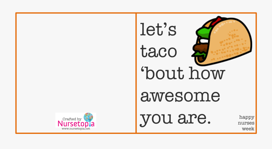 Printable Card Free - Let's Taco Bout How Awesome You Are Printable, Transparent Clipart