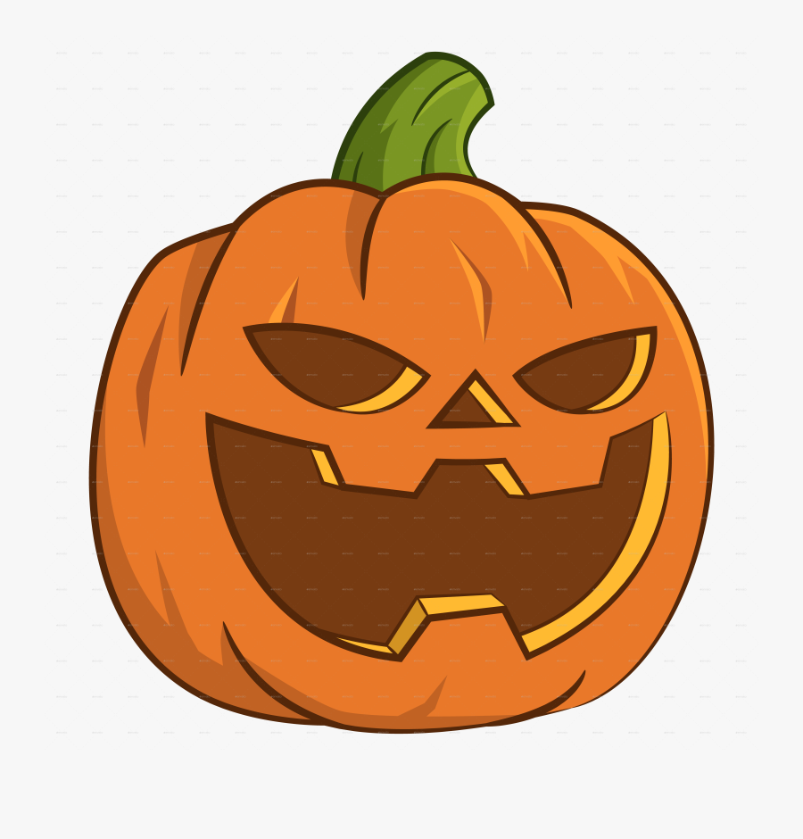 Transparent Black And White Jackolantern Clipart - Pumpkins For Halloween, Transparent Clipart
