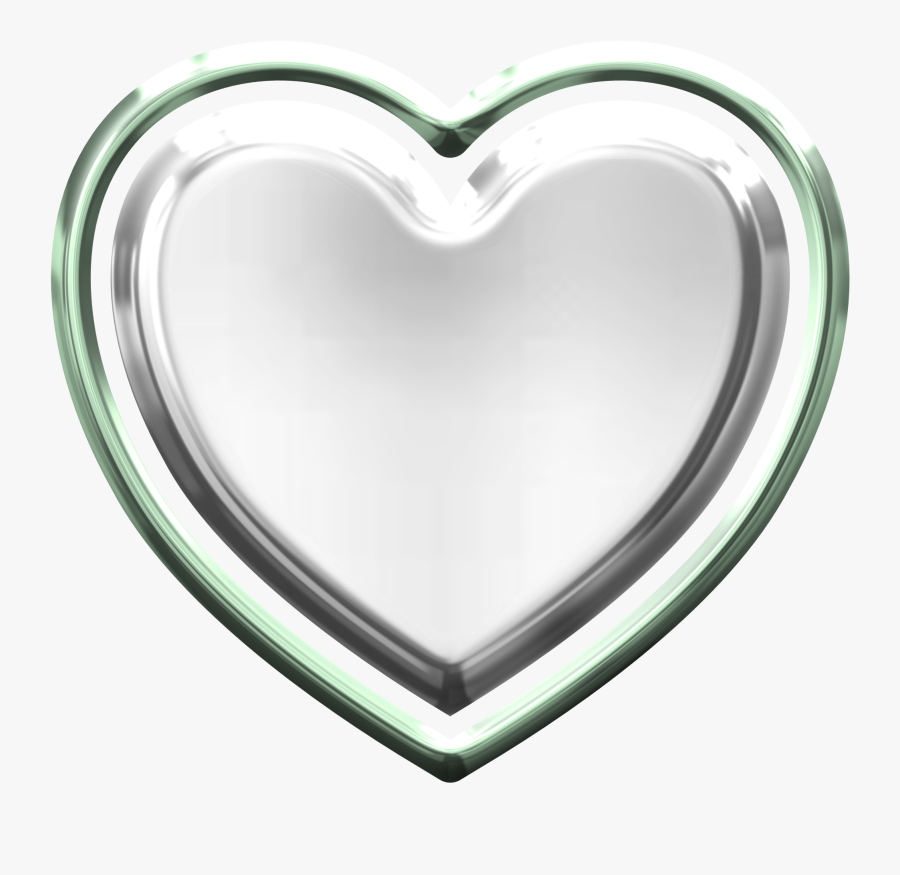 Heart Shape Silver Png, Transparent Clipart
