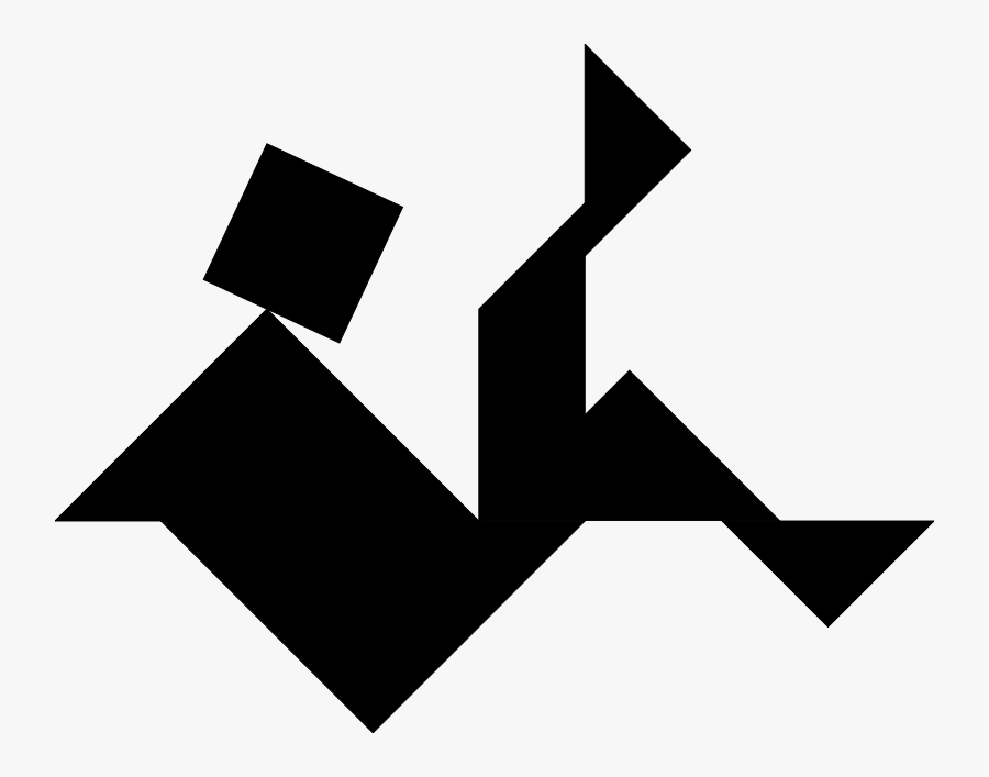 People Clipart Shape - Man Tangram, Transparent Clipart