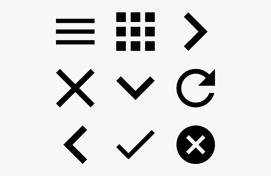 Essential Set - Material Design Icon Navigation, Transparent Clipart