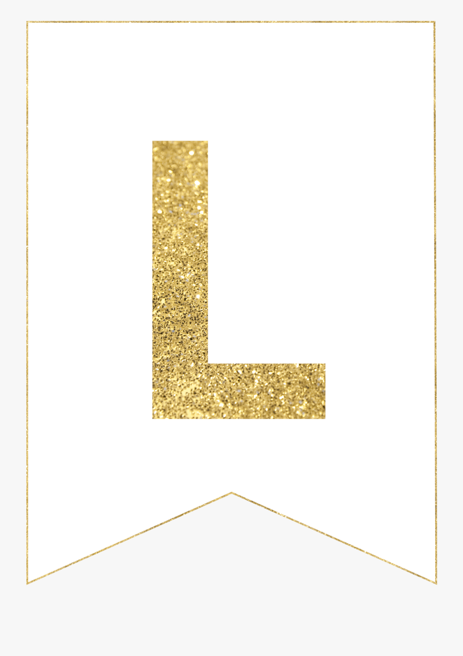 Clip Art Burlap Banner Clip Art - Gold Glitter, Transparent Clipart