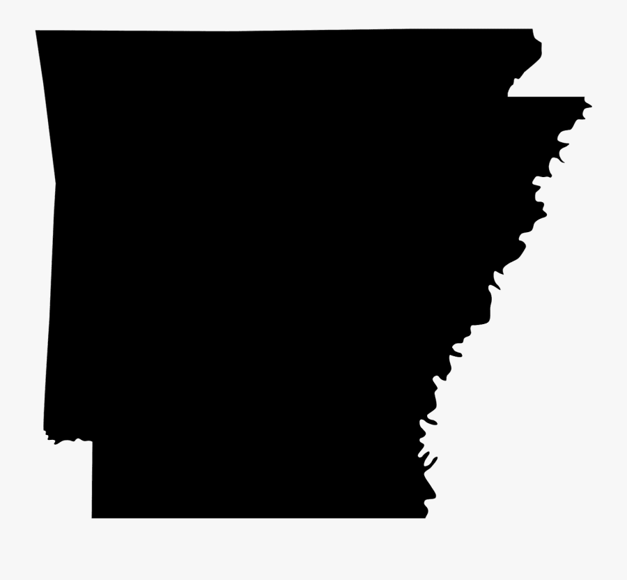 Arkansas Map Silhouette, Transparent Clipart