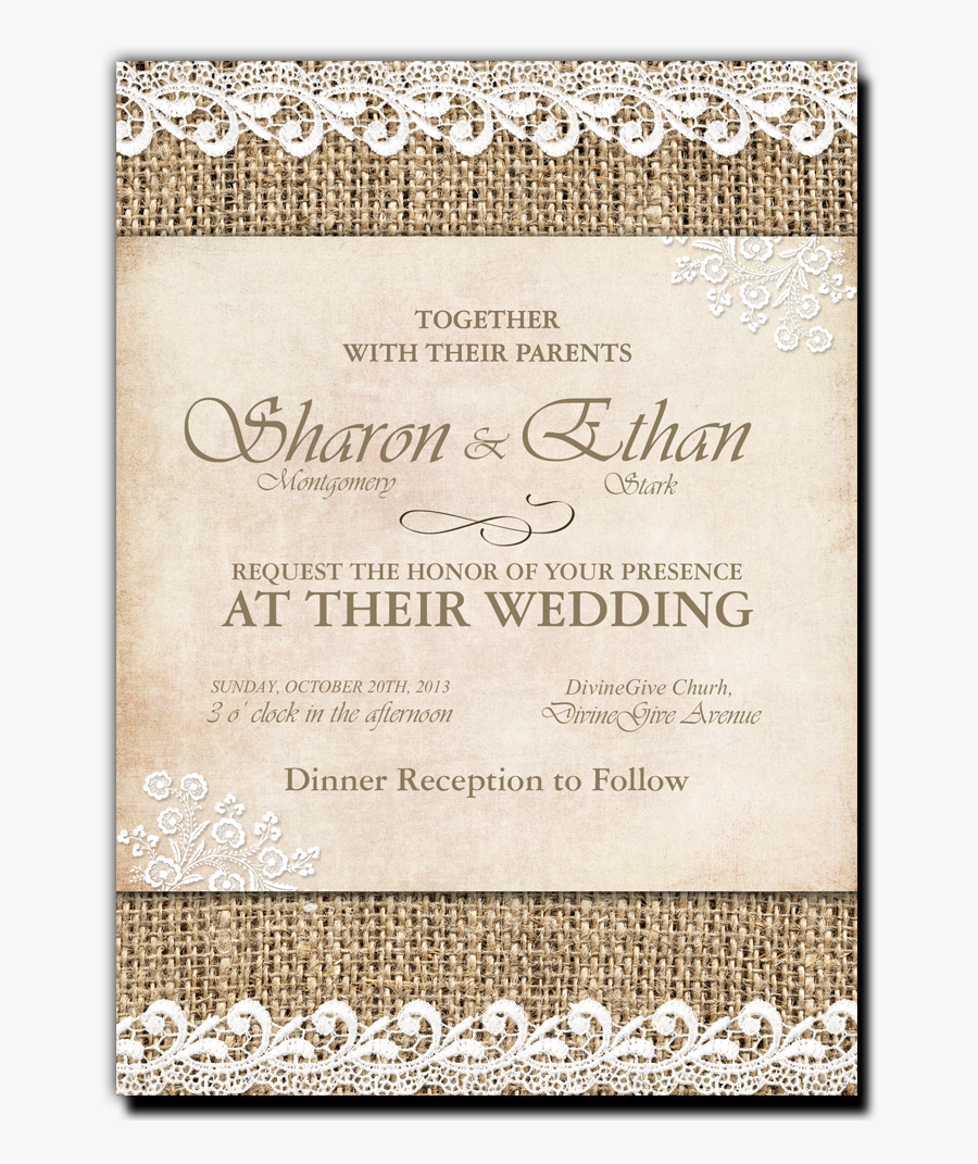 Printable Wedding Invitation - Wedding Invitation, Transparent Clipart