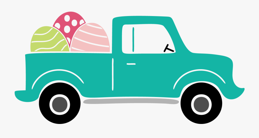 Easter Truck, Transparent Clipart