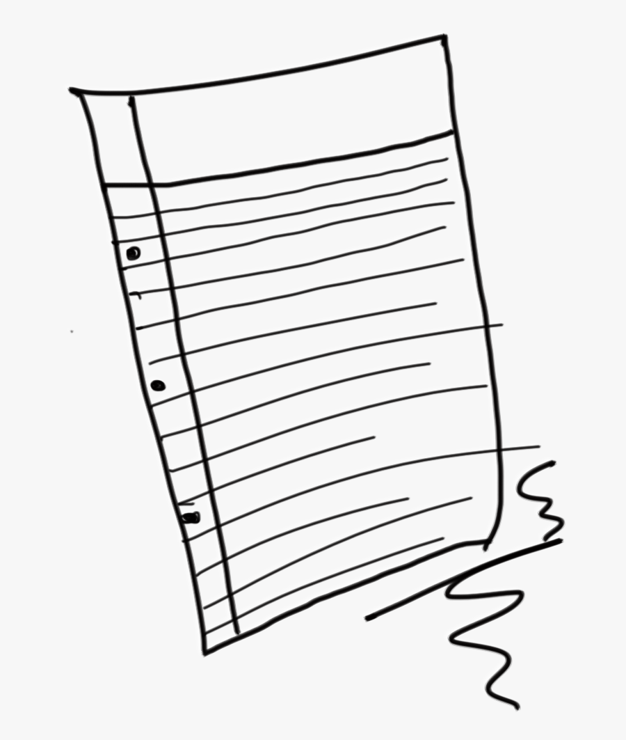 Notebook Clipart Notebook Sheet - Drawing Of A Sheet Of Paper, Transparent Clipart