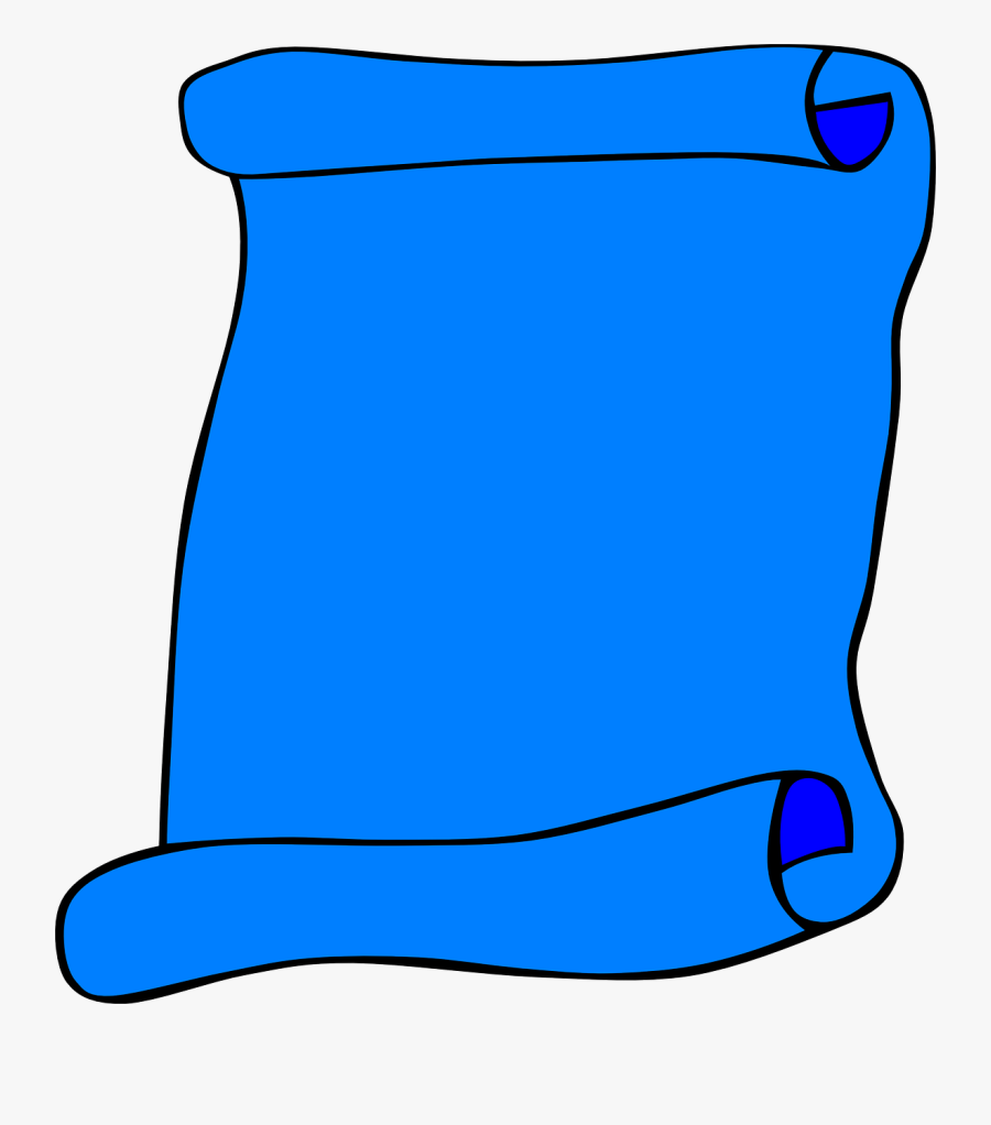 Scroll, Paper, Blank, Blue, Info, Invitation - Blue Paper Clip Art, Transparent Clipart