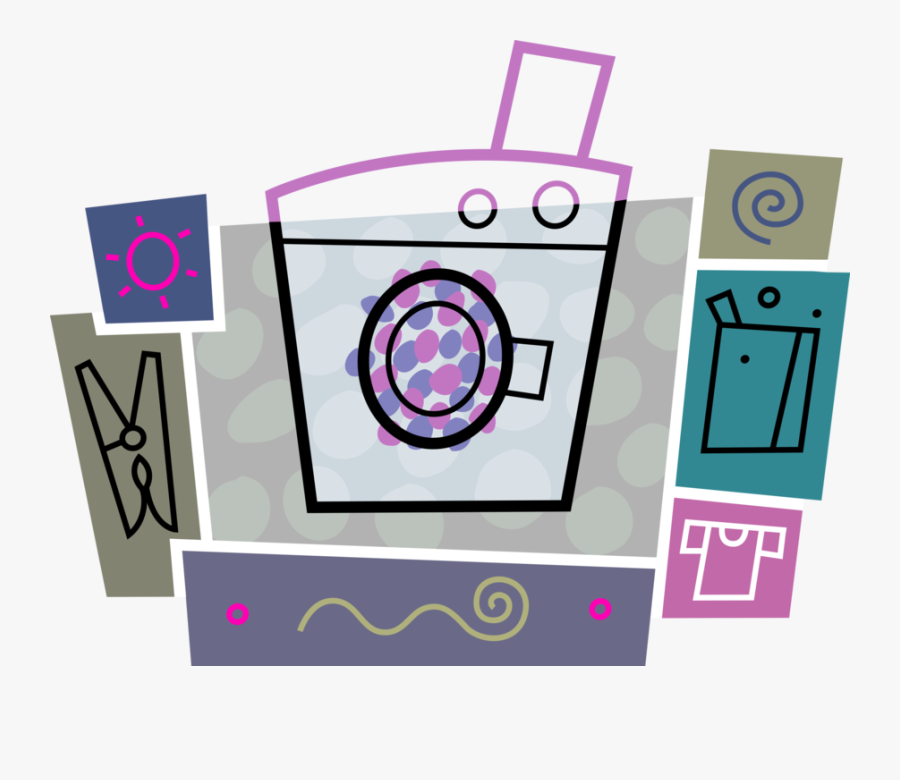 Washing Machine With Soap, Transparent Clipart