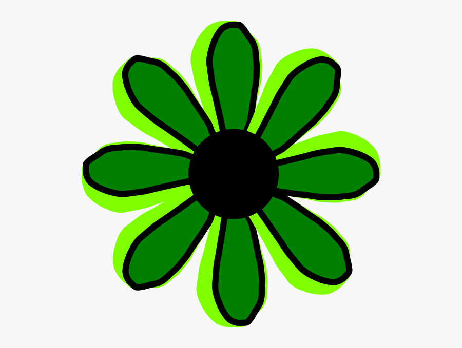 Green Flower 2 Svg Clip Arts - Cute Pink Flower Clipart, Transparent Clipart