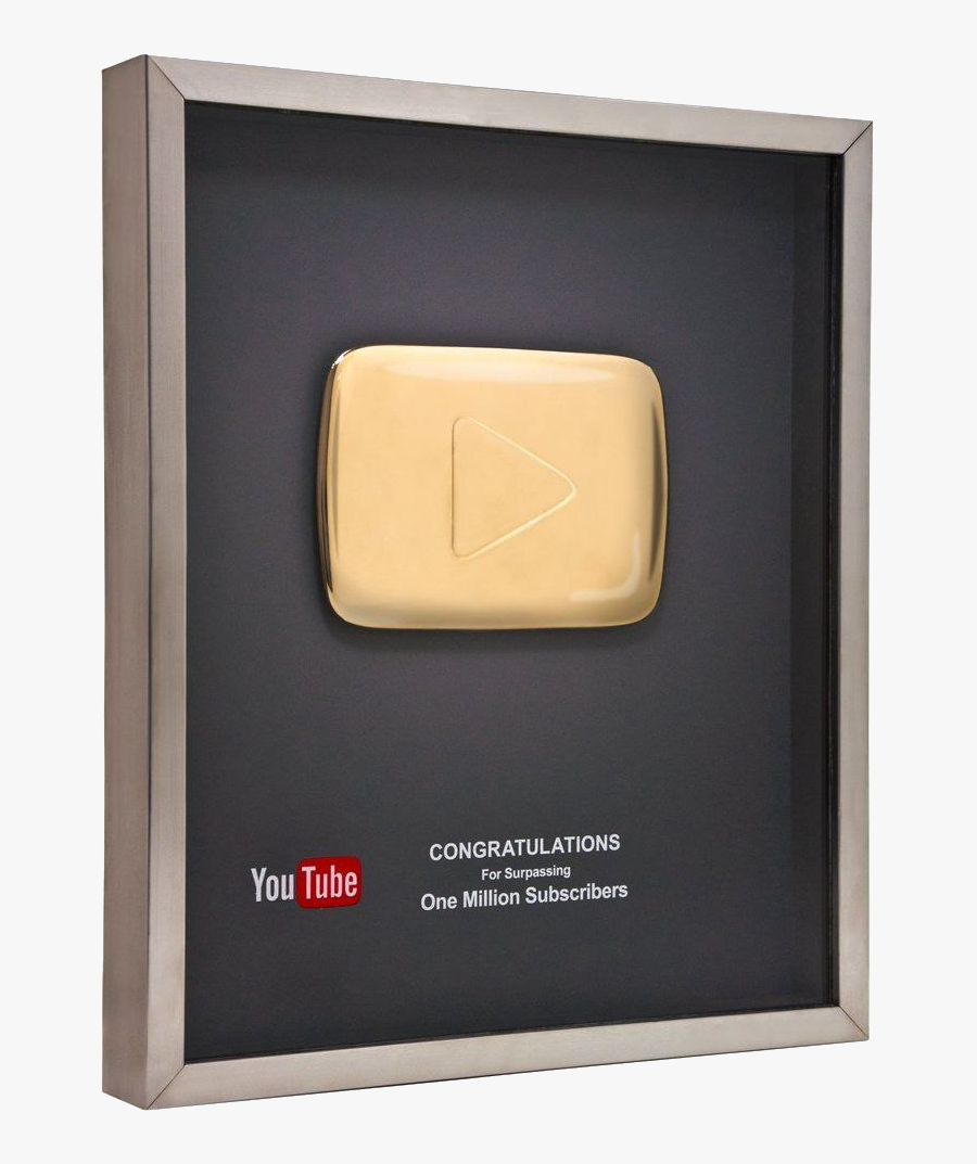 Gold Play Button Png Clipart - Boton De Oro De Youtube, Transparent Clipart
