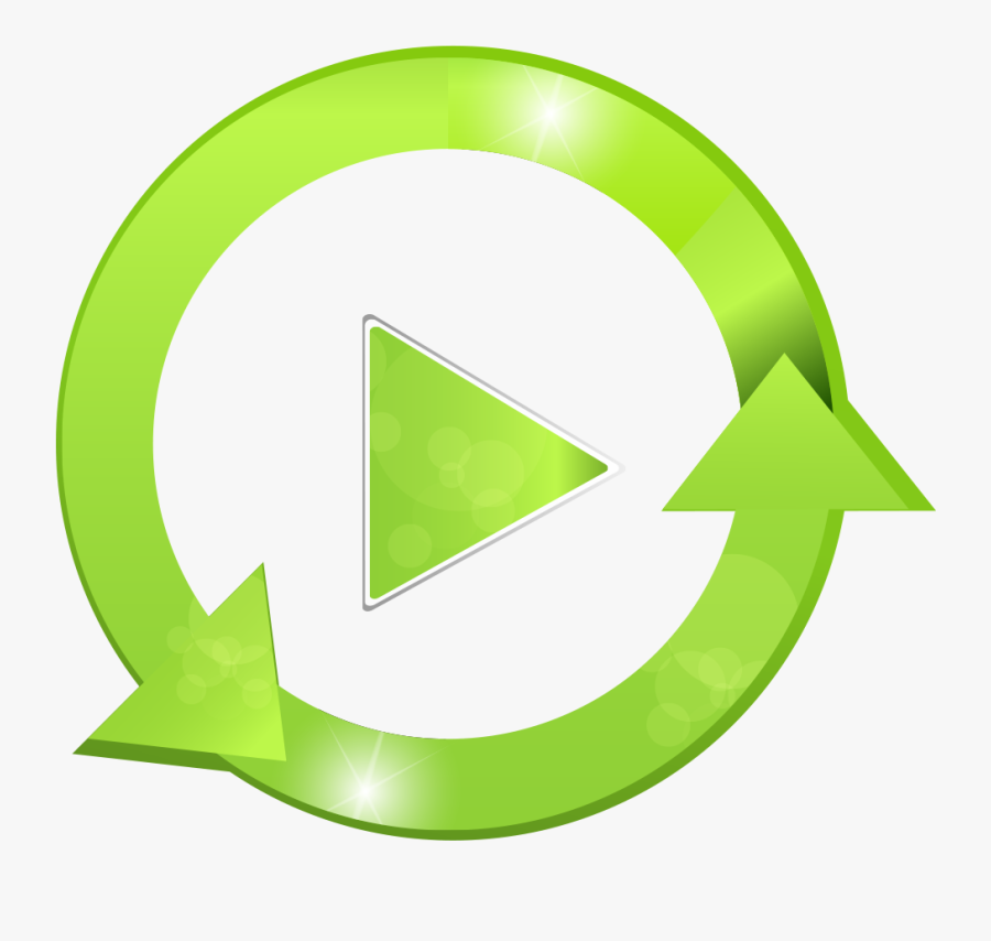 Button Green Play Round Download Free Image Clipart - Circle, Transparent Clipart