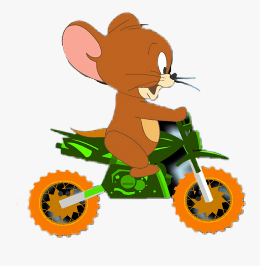 Scmotorcycle Motorcycle Jerry Tomandjerry Cute Mouse - Tom And Jerry Png Motorcycle, Transparent Clipart