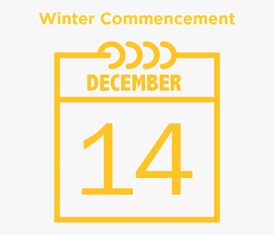 Winter Calander Commencement December - Orange, Transparent Clipart