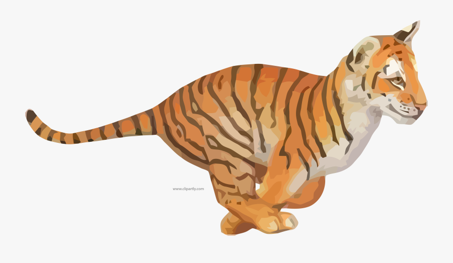 Tiger Run Clipart, Transparent Clipart