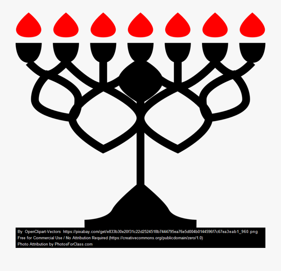 Menorah, Transparent Clipart