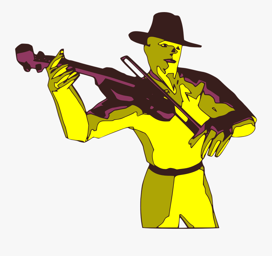 Free Vector Violoniste Clip Art - Fiddler Music, Transparent Clipart