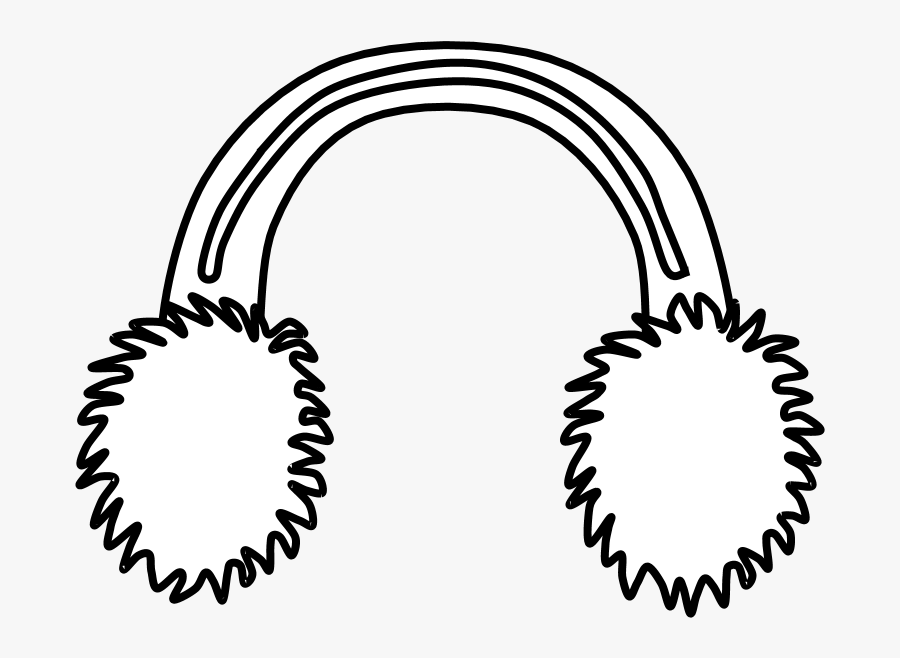 Earmuffs, Black And White, Transparent Clipart