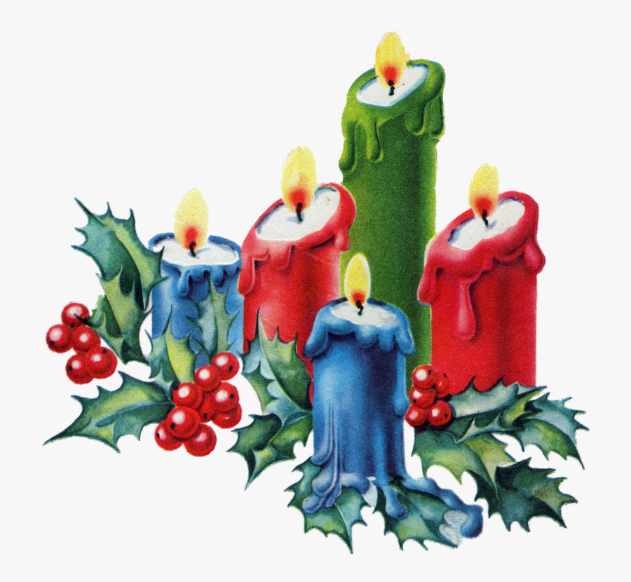 Christmas Candles Clip Art Free, Transparent Clipart