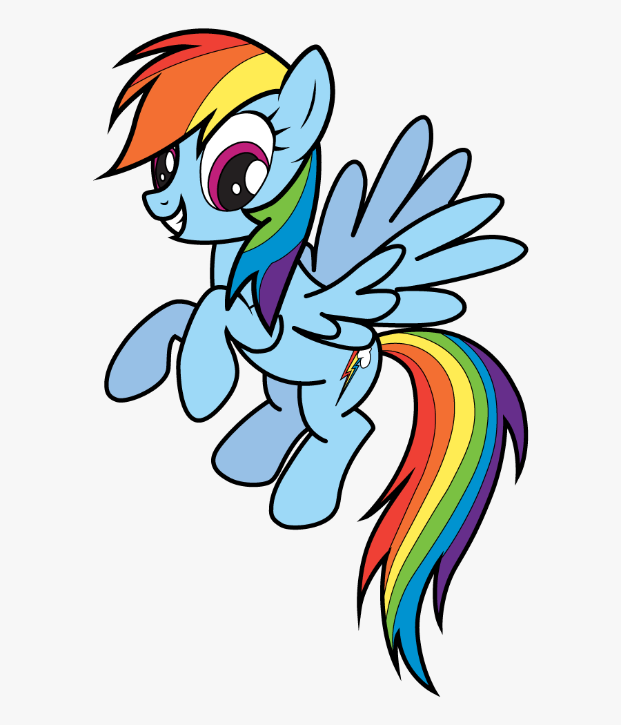 How To Draw Rainbow Dash, My Little Pony, Cartoons, - My Little Pony Drawing Rainbow Dash, Transparent Clipart