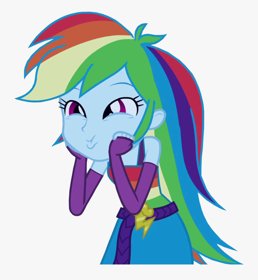 Transparent Rainbow Dash Clipart - Rainbow Dash Equestria Girls Face, Transparent Clipart