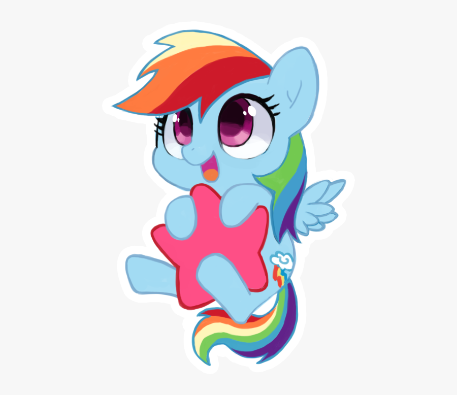 Rainbow Dash Wallpaper Entitled Rainbow Dash - My Little Pony Rainbow Dash Kawaii, Transparent Clipart