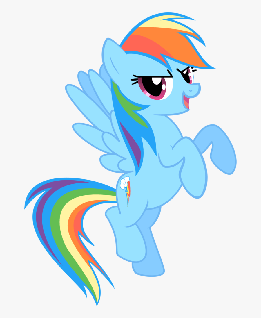 Rainbow Dash Springing - My Little Pony Rainbow Dash, Transparent Clipart
